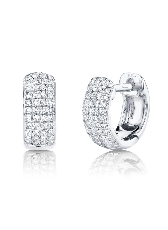 14KWG Diamond Pave Huggie Earring (0.20ct)