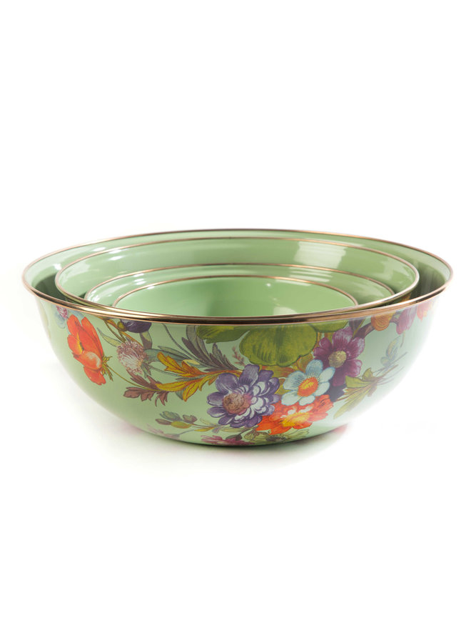 Green Flower Market Medium Everyday Bowl