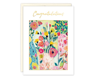 Congratulations Bouquet Card - ivory & birch