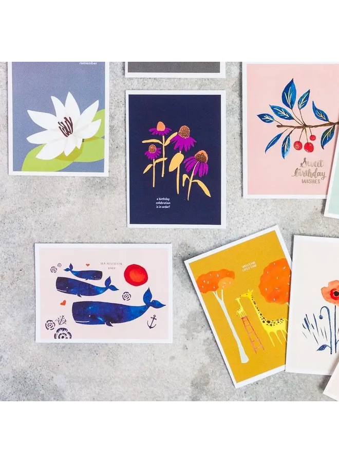 Whale Family New Baby Card