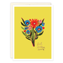 Yellow Bouquet Get Well Card