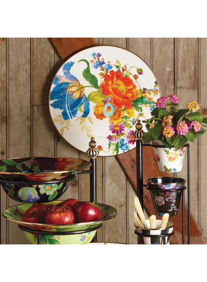 White Flower Market Serving Platter