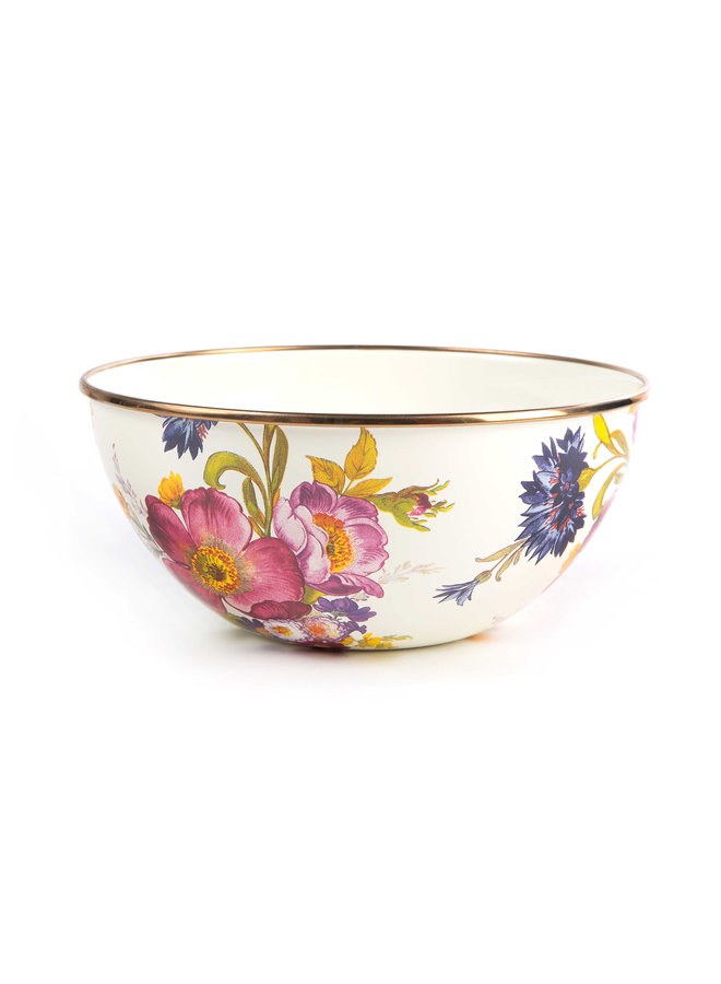White Flower Market Small Everyday Bowl