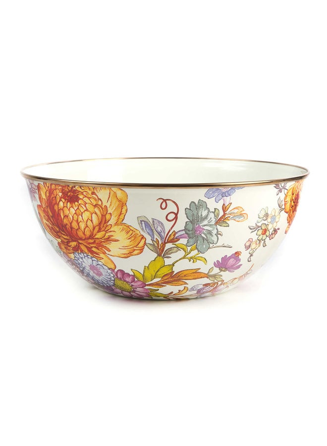 Flower Market Large Everyday Bowl - White