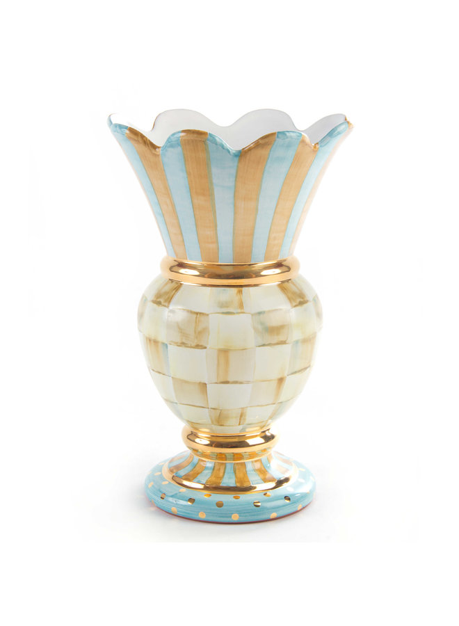 Parchment Check Great Vase