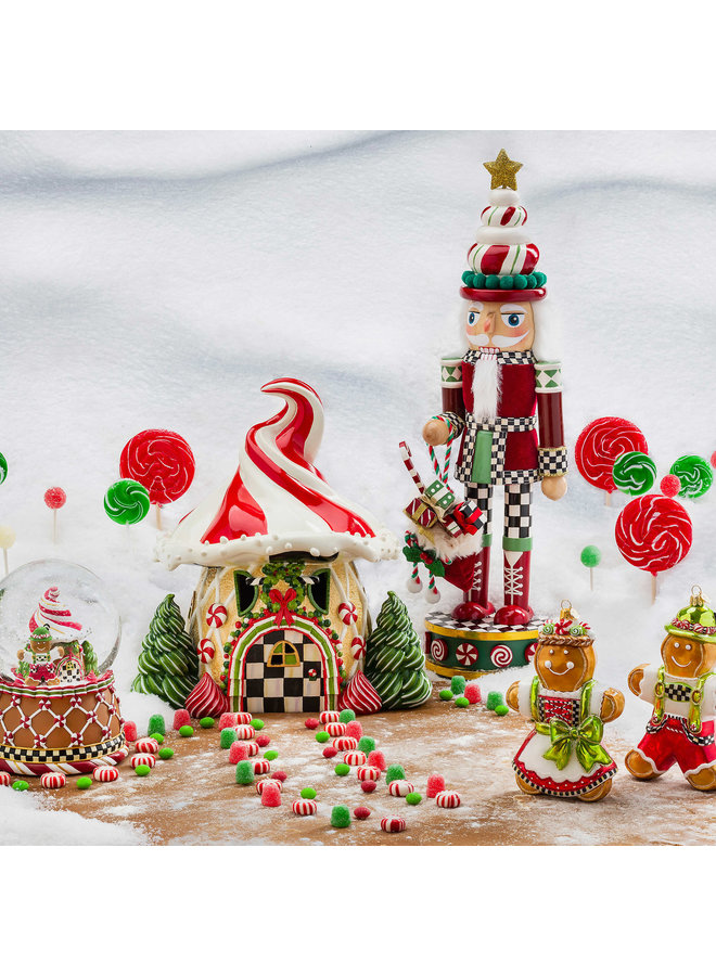 Candy Cottage Gingerbread Snow Globe