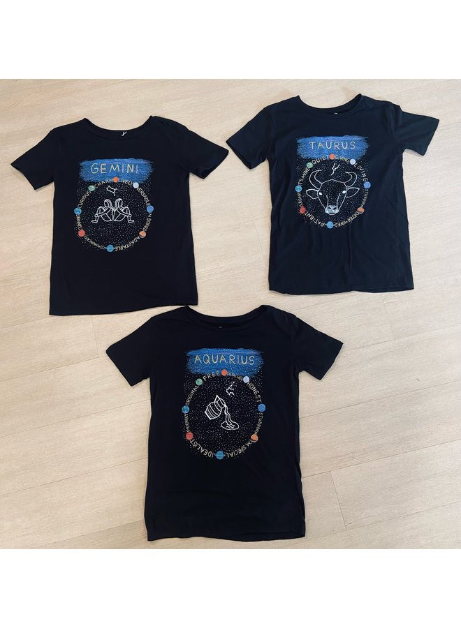 Aquarius Women's Black T-Shirt