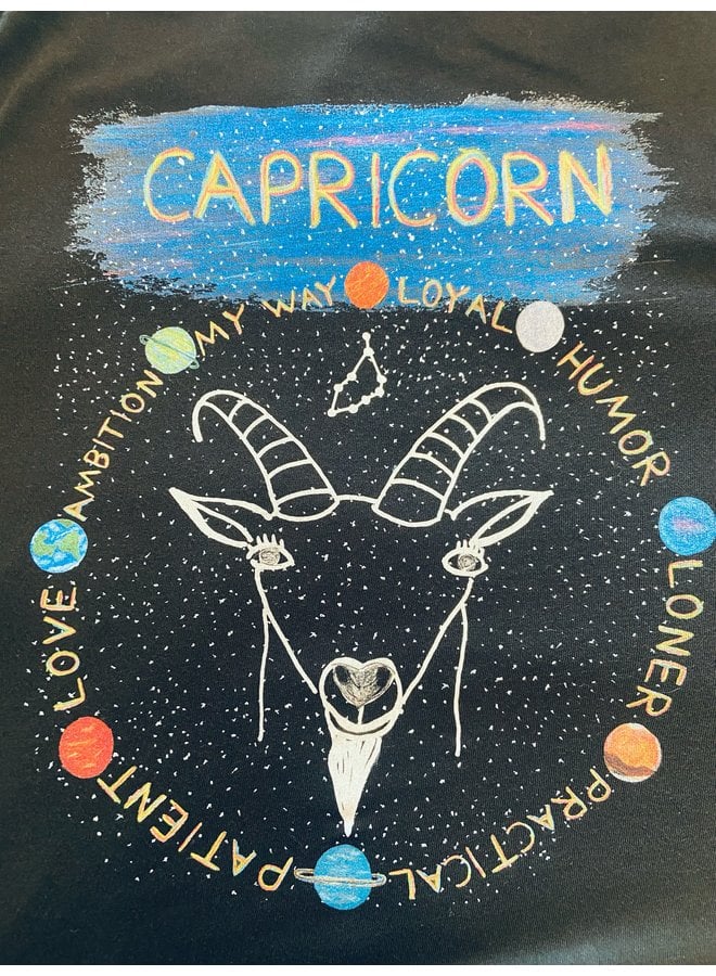 Capricorn Women's Black T-Shirt