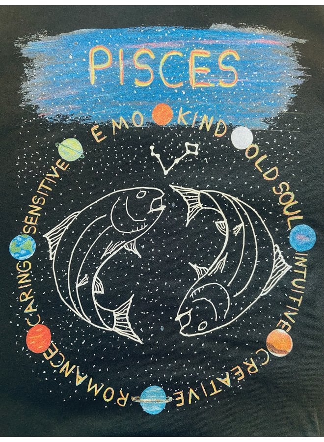 Pisces Women's Black T-Shirt