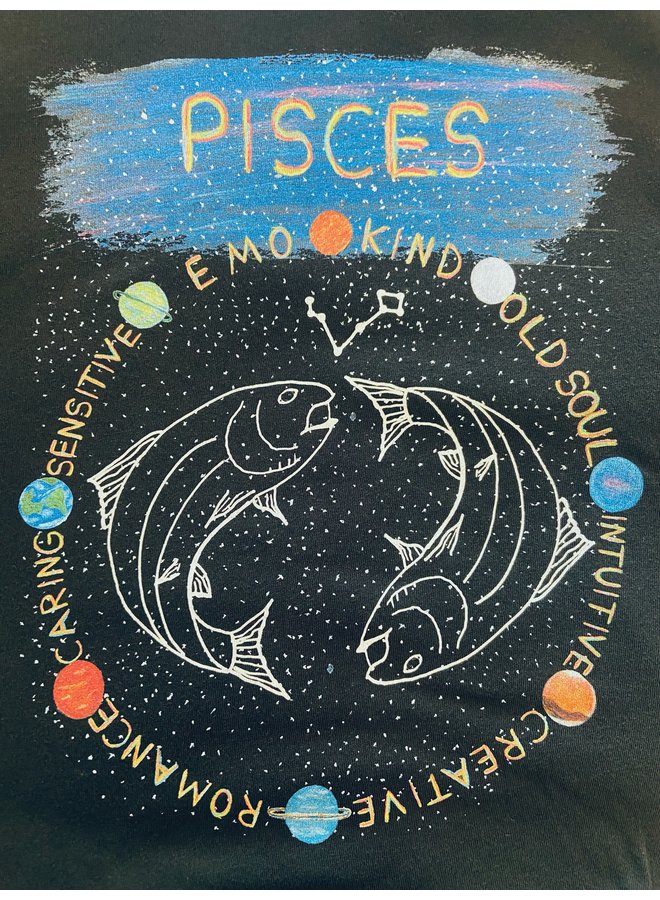 Pisces Women's Black T-Shirt
