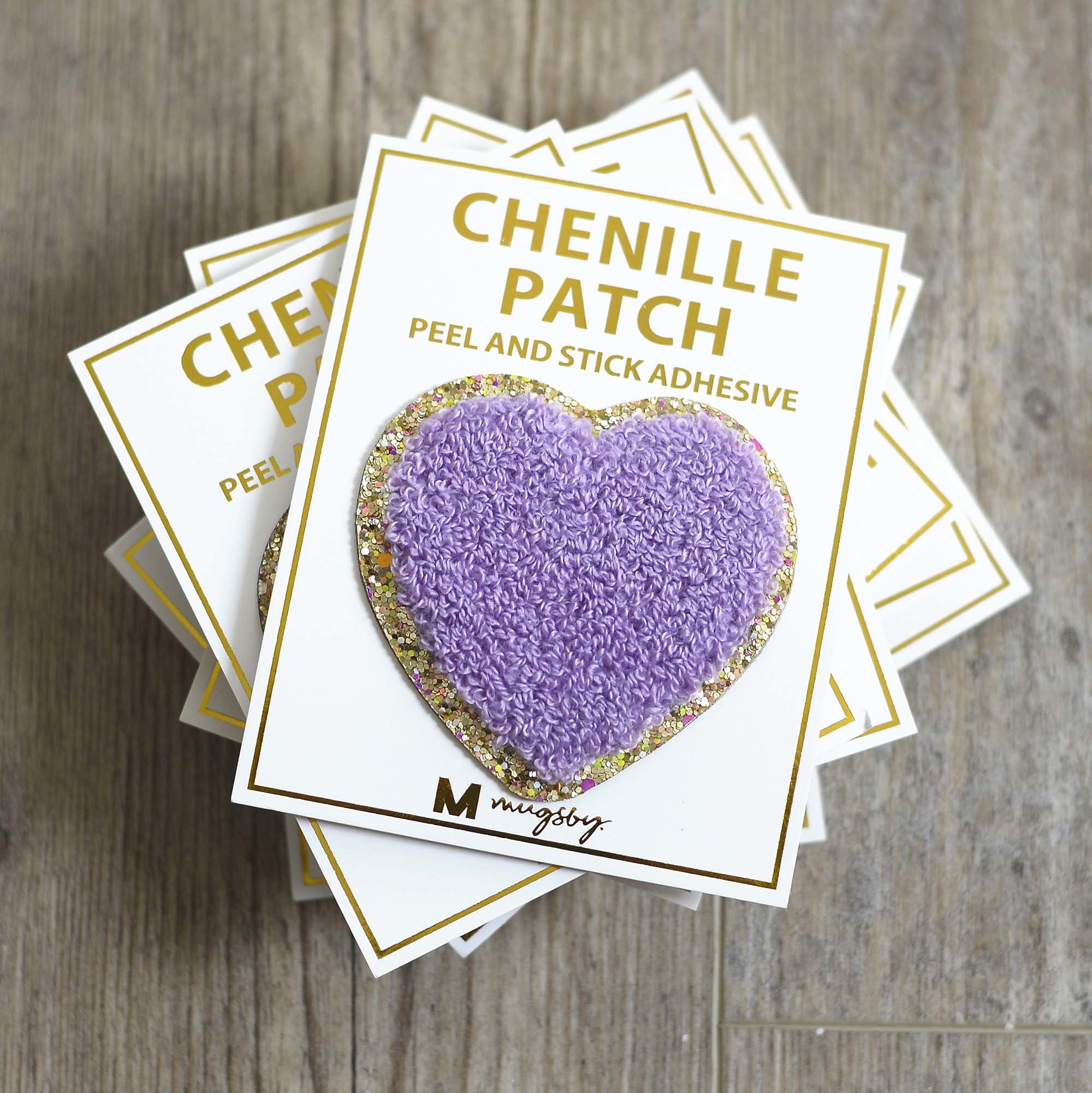 Chenille Heart Patches 