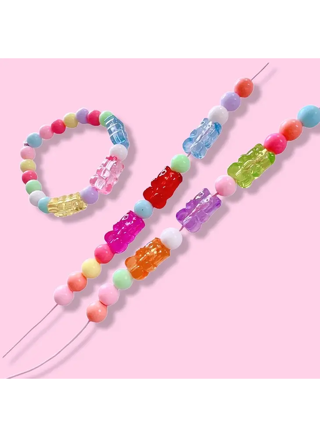 Wholesale Opaque Acrylic Beads Stretch Bracelet Sets for Kids -  Pandahall.com