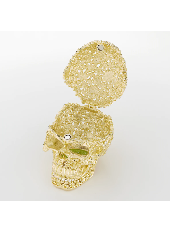 Everleigh Skull Box  - Gold