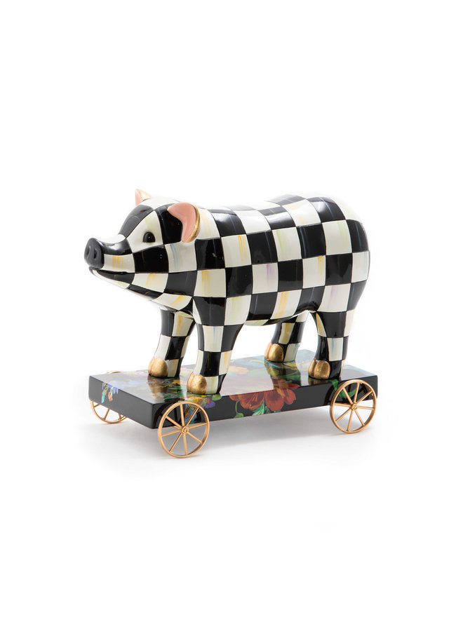 Courtly Check Pig On Parade Decor