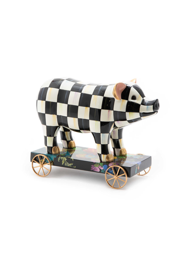 Courtly Check Pig On Parade Decor