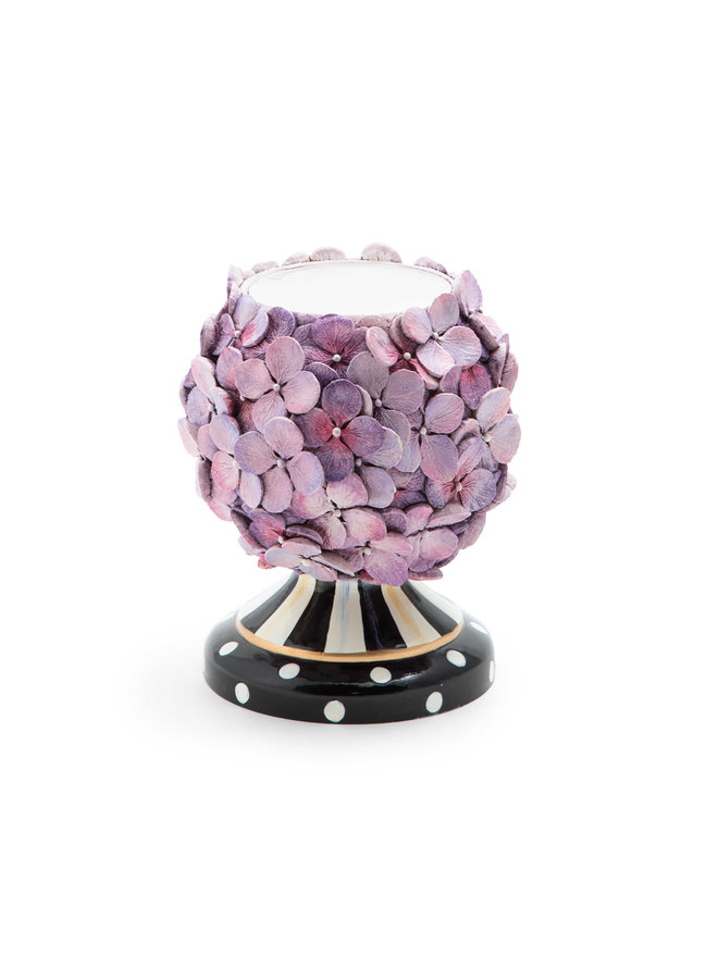 Courtly Cottage Hydrangea Pillar Candle Holder