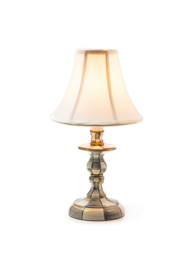 Sterling Check Candlestick Lamp