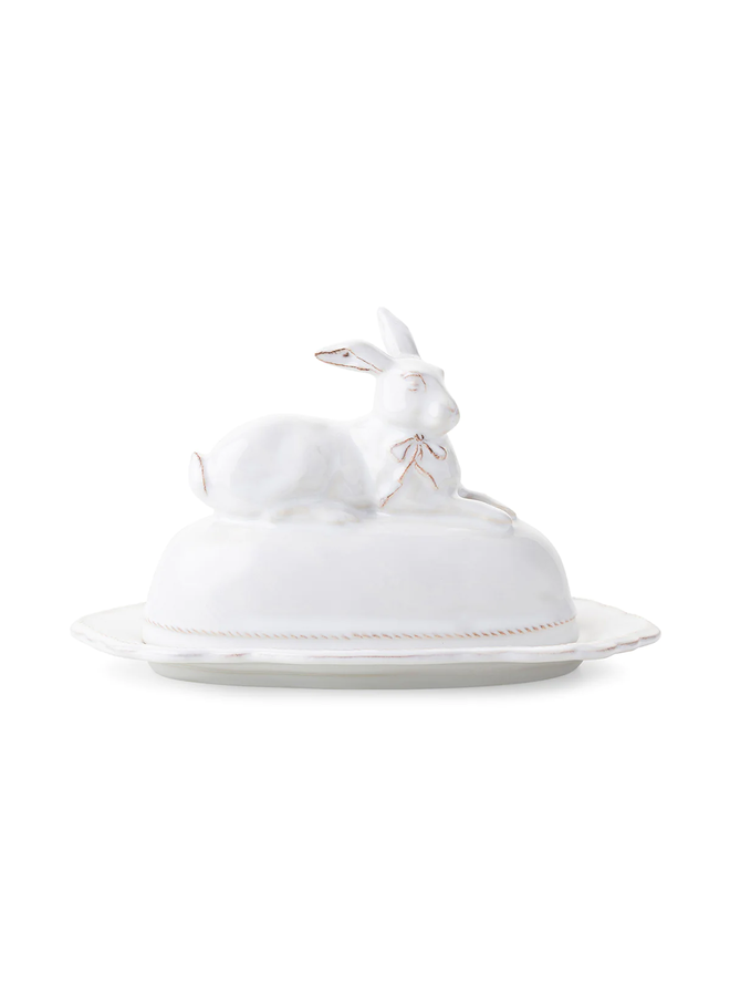 Clever Creatures Bunny Butter Dish - ivory & birch