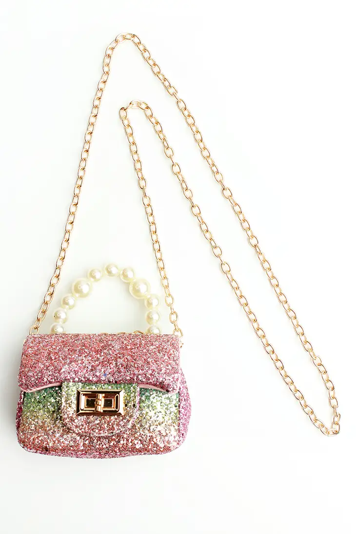 GB Girls Glitter Sequin Crossbody Handbag
