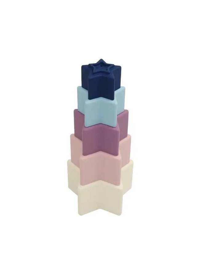 Silicone Stacking Star Cups - Mauve