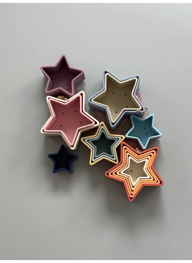 Silicone Stacking Star Cups - Mauve