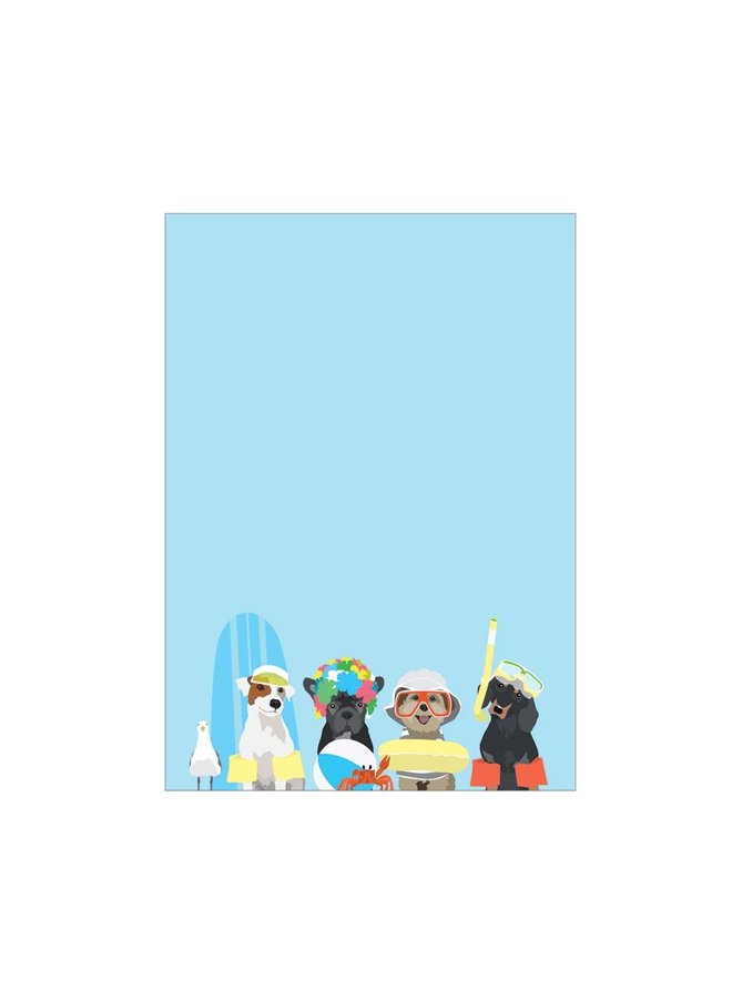 Summer Dogs 4.75x6.5" Notepad