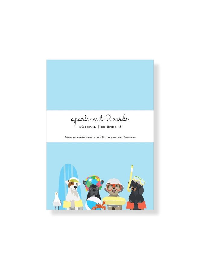 Summer Dogs 4.75x6.5" Notepad