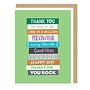 Stacked Books Thank You Card