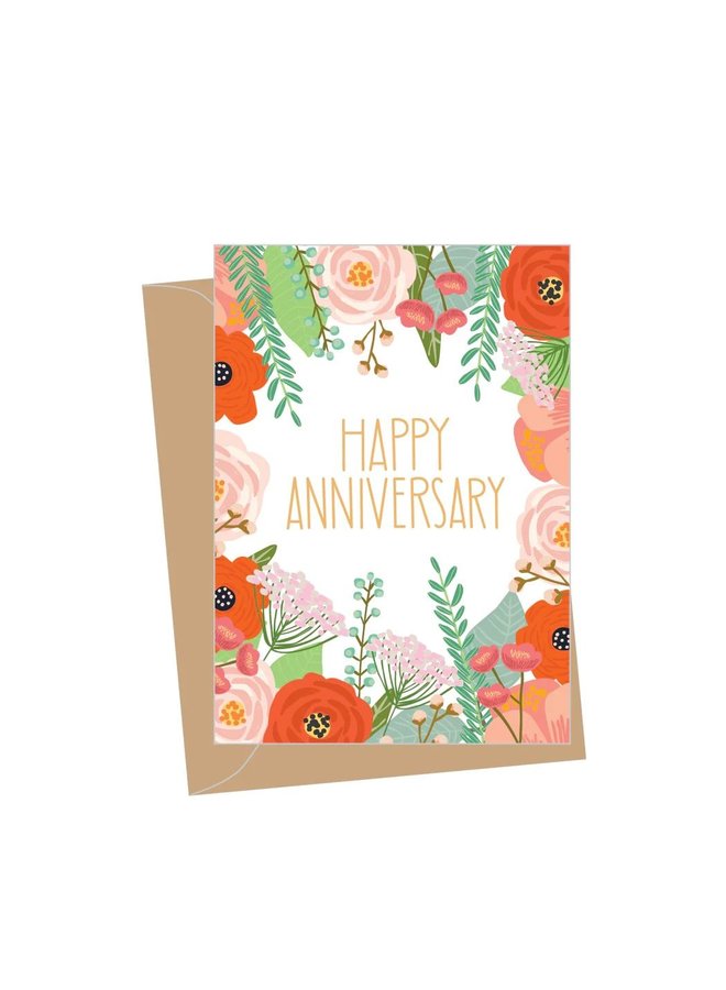 Mini Anniversary Floral, Folded Enclosure Card