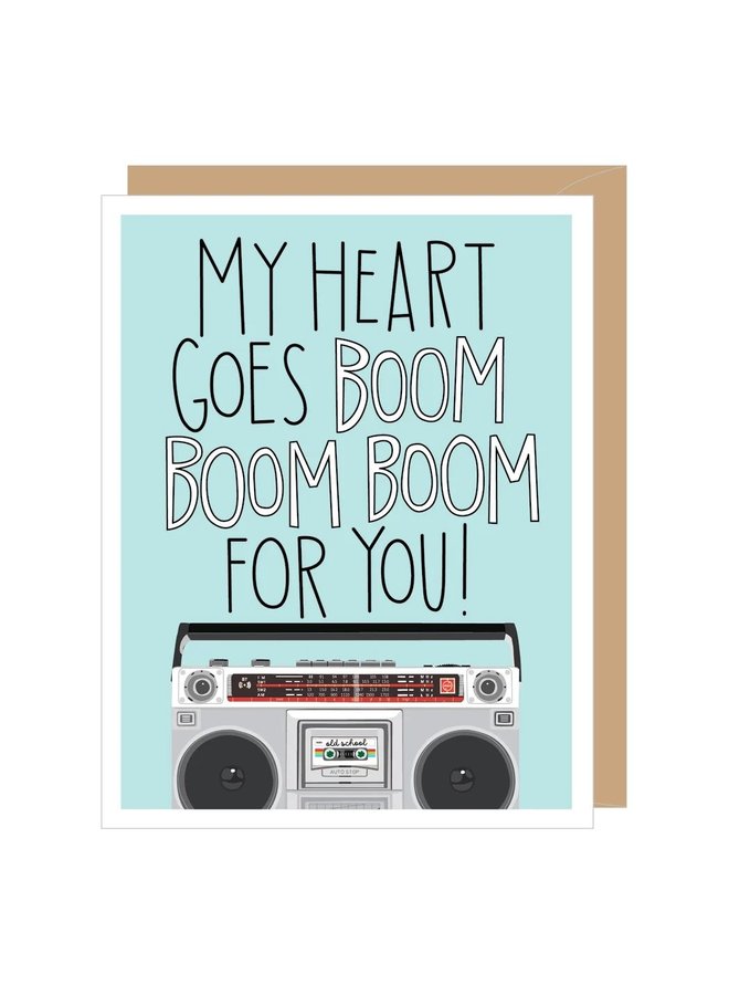 Boom Box Anniversary Card
