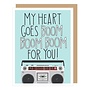 Boom Box Anniversary Card