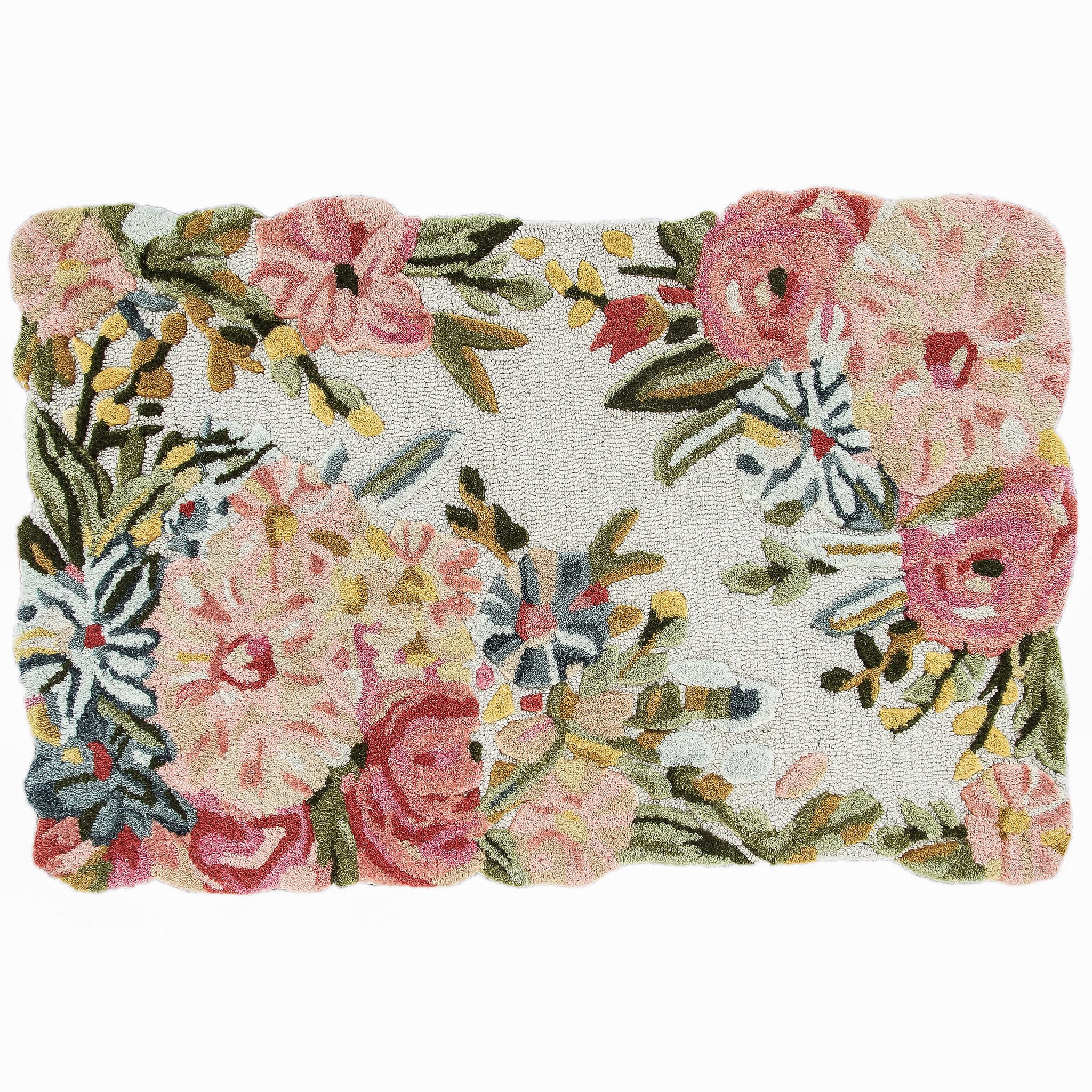 Flower Market Double Door Entrance Mat - ivory & birch