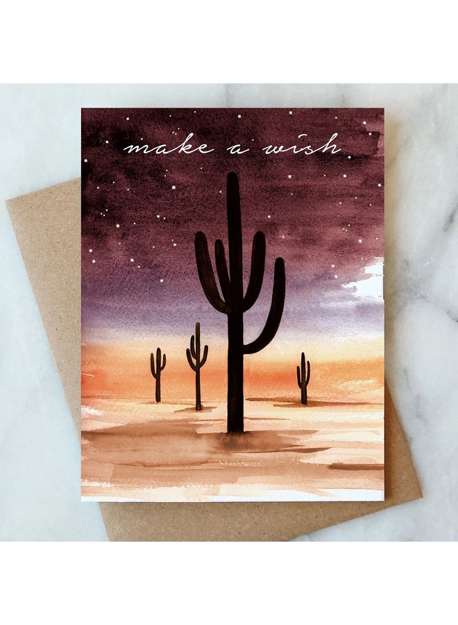 Desert Sky Make A Wish Card