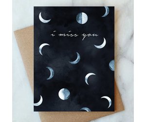 I Miss You Moons Card - ivory & birch