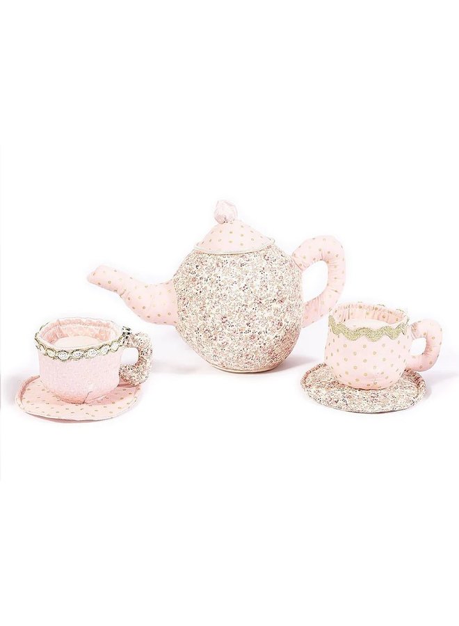 Floral Stuffed Toy Tea Set