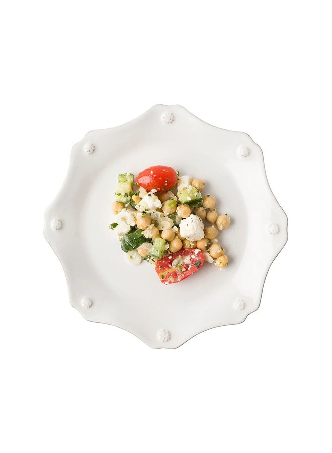 Berry & Thread  Scalloped Dessert/Salad Plate - Whitewash