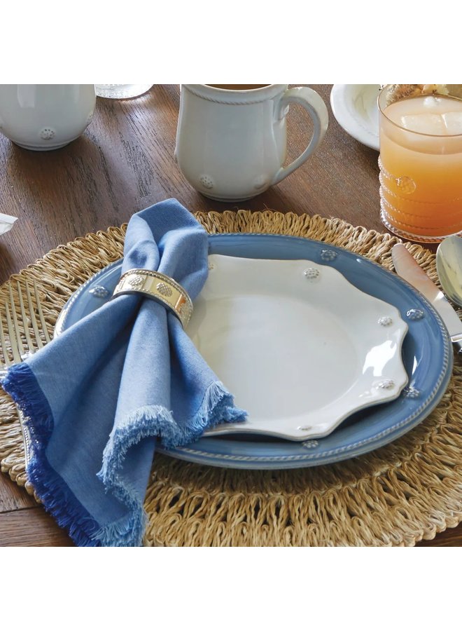 Berry & Thread  Scalloped Dessert/Salad Plate - Whitewash