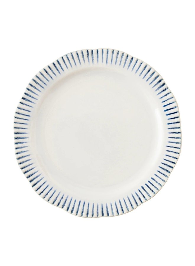 Sitio Stripe Indigo Dinner Plate