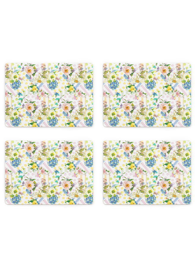 Wildflowers Cork Back Placemats - Set of 4