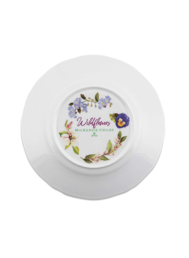 Wildflowers Dessert Plate - Green