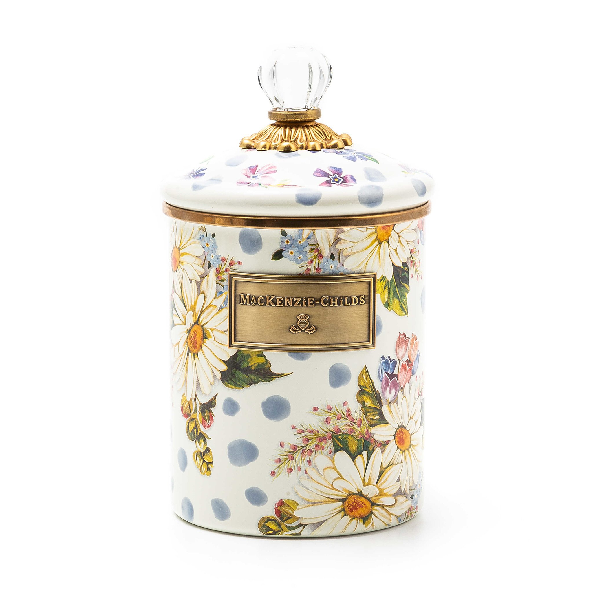 MacKenzie-Childs  Wildflowers Small Canister - Pink