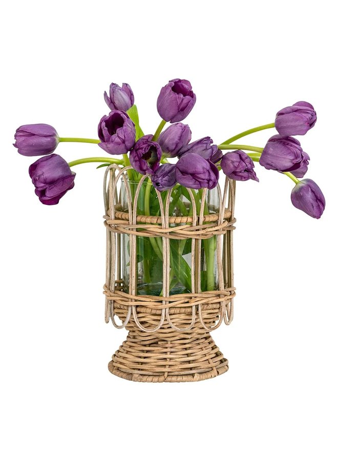 Provence Rattan  8.5" Hurricane - Whitewash