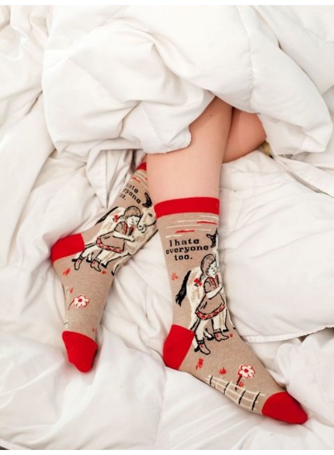 Women's Socks I Hate Everyone