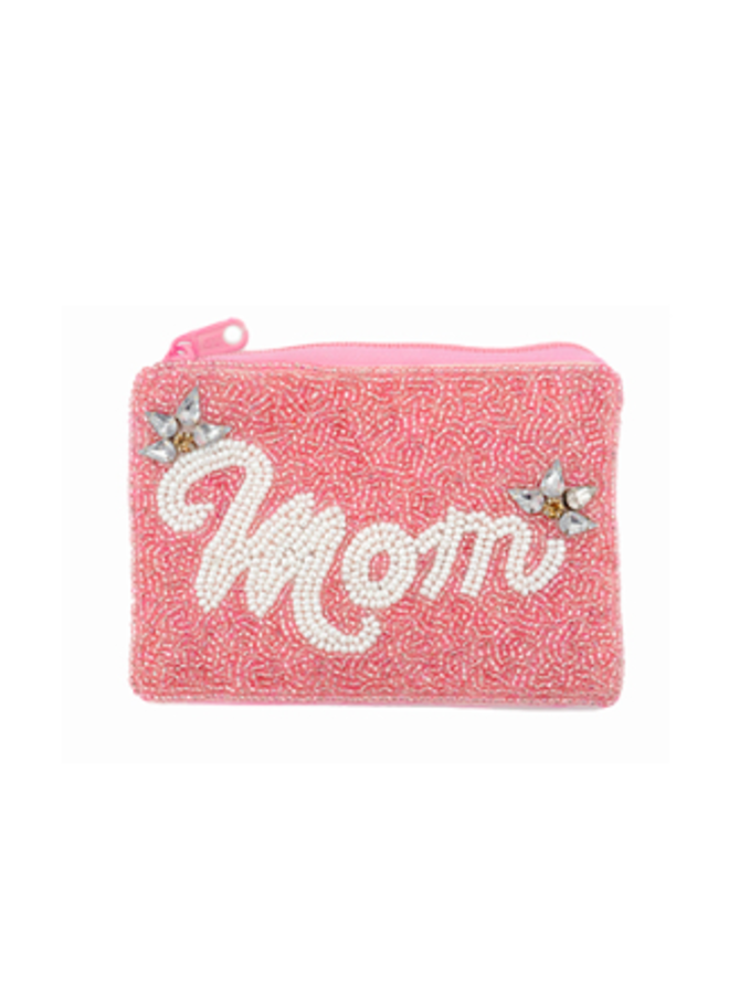 Beaded Mom Coin Pouch
