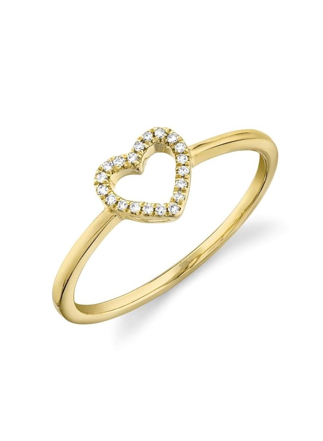 14KYG Diamond HEart Ring (0.04ct)