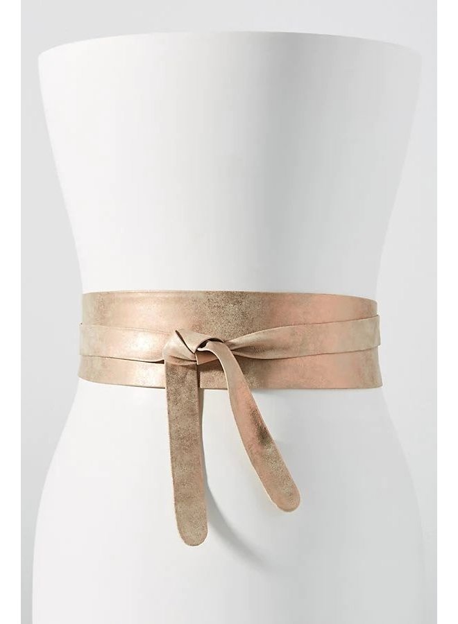 Wrap Leather Belt Rose Shimmer