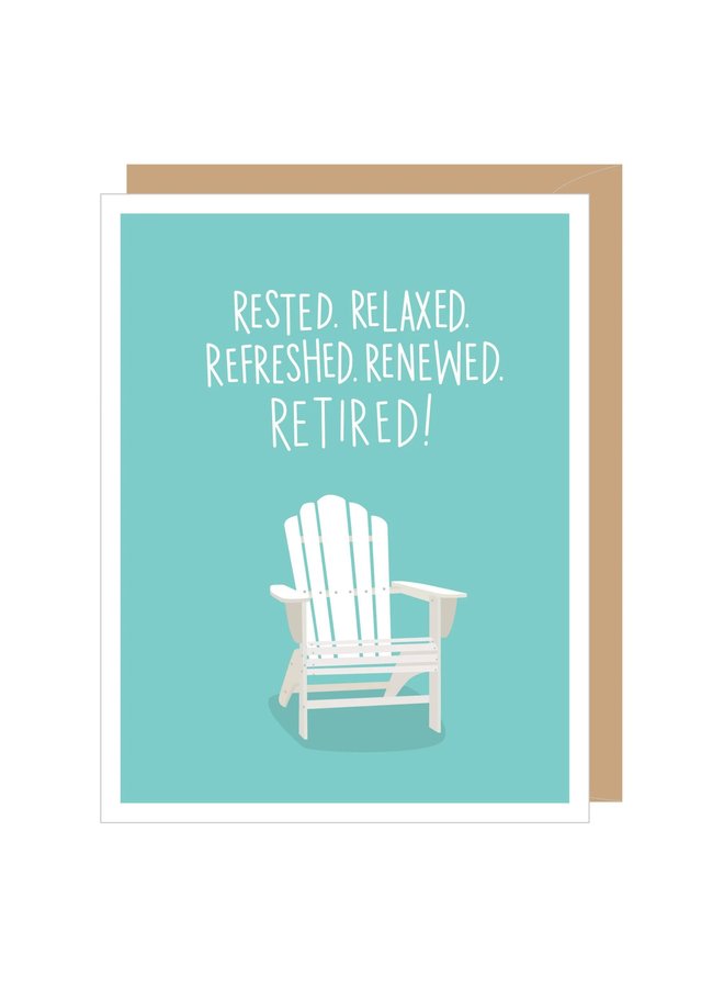 Adirondack Chair Retirement Card
