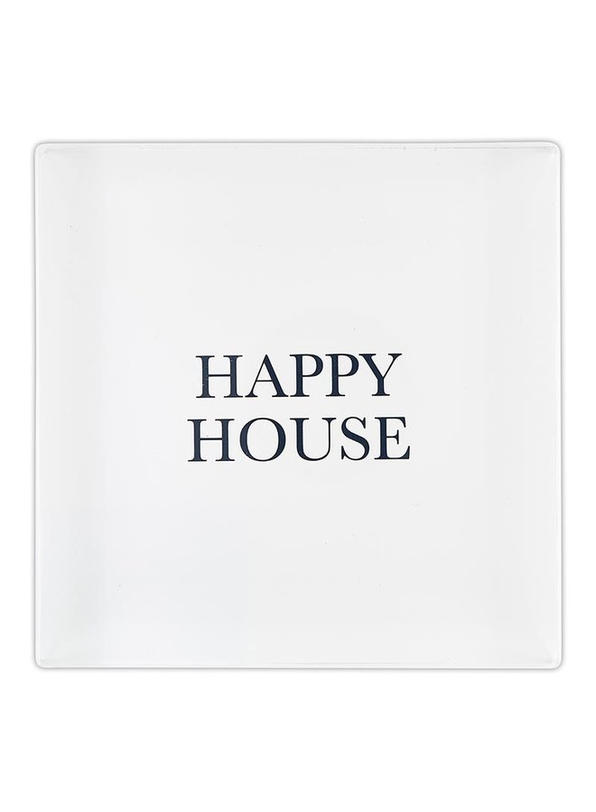 5"x5" Lucite Block - Happy House