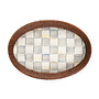 Sterling Check Rattan & Enamel Tray - Small
