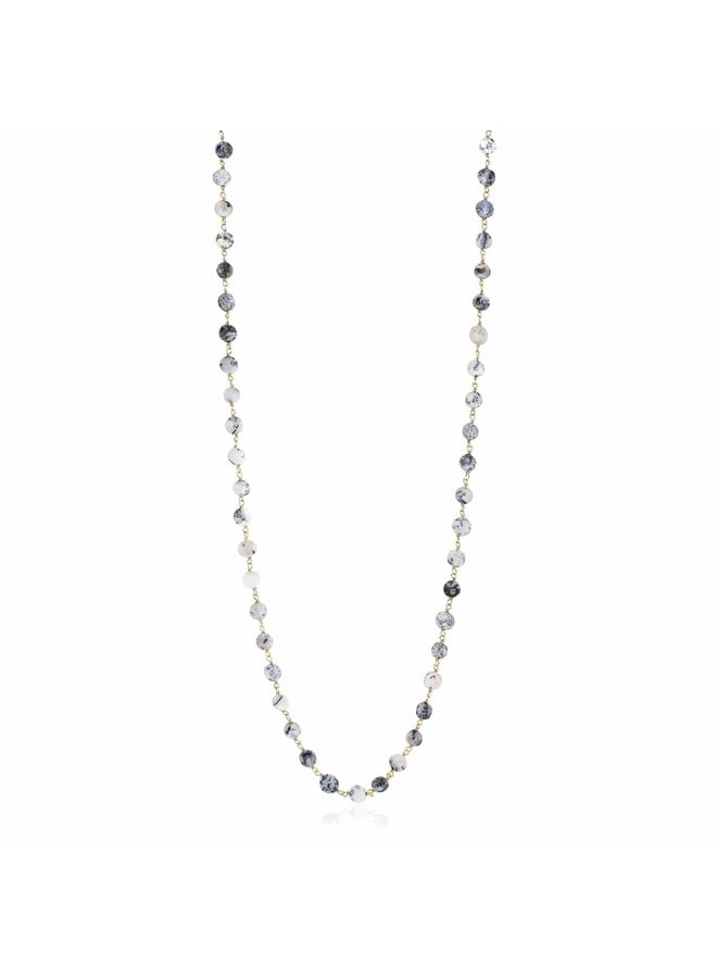 Diana Coin Dendrite Opal Necklace